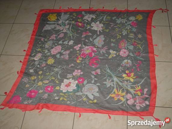 Pareo chusta szal z motywem kwiatowym 128 x 112