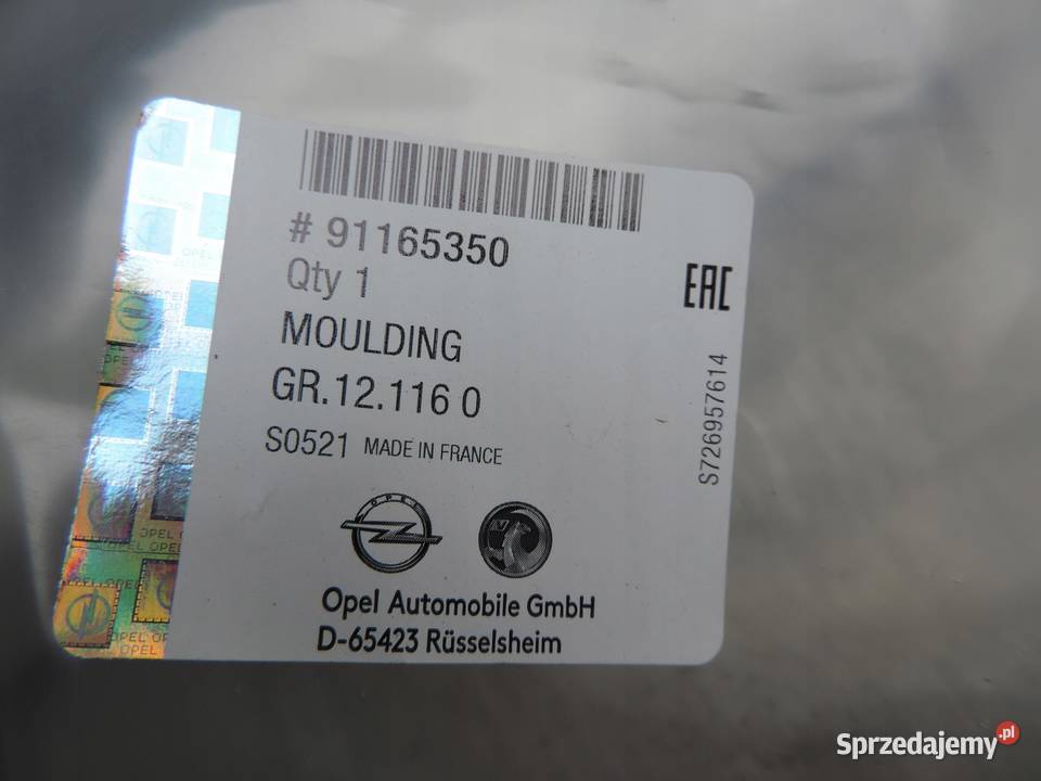 LISTWA BOCZNA TYLNA OPEL VIVARO A NOWA