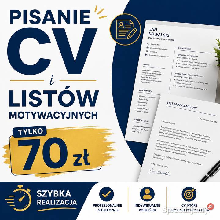 Pisanie CV i listu motywacyjnego Katowice
