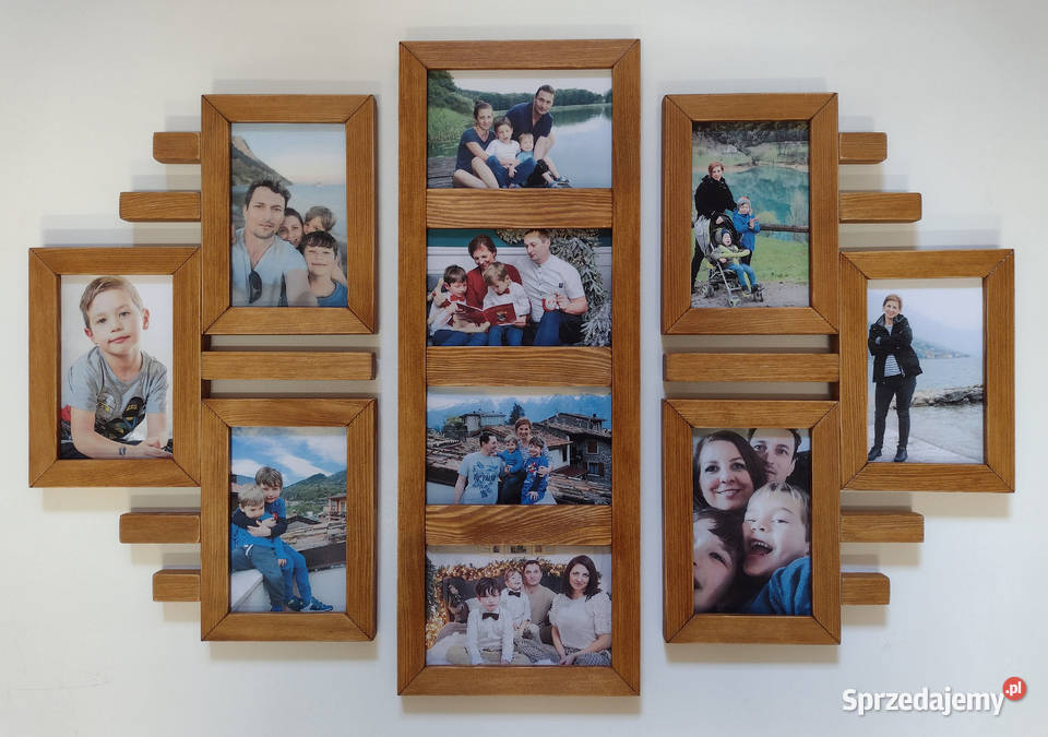 Drewniana Multirama Ramka na 10 zdjęć 10x15 Ramki i ramy sprzedam