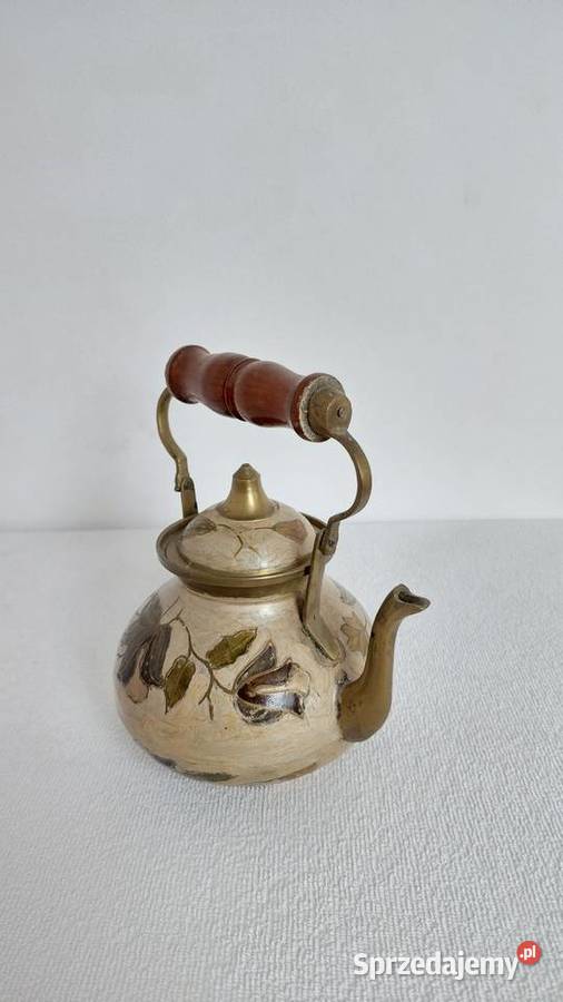 Czajnik Imbryk mosiądz Krzykawa