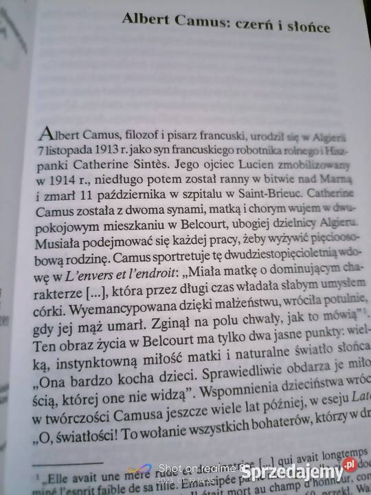 Camus Szydłowska książki biografia księgarnia Kultura i Rozrywka