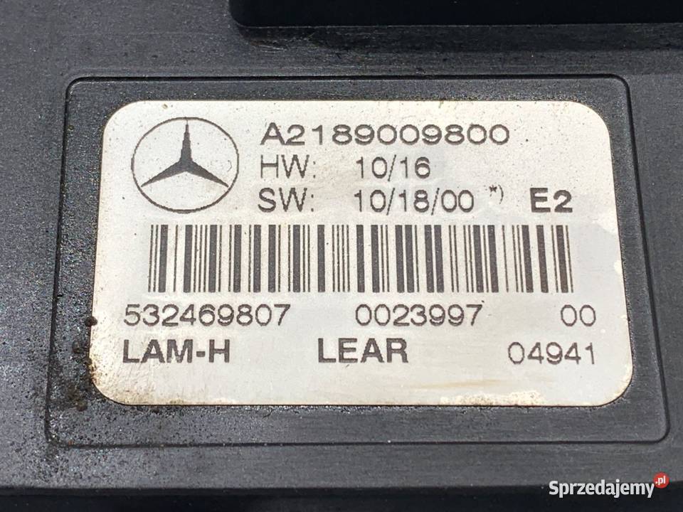 PRZETWORNICA LED MERCEDES C218 A2189009800 1117 osobowe sprzedam