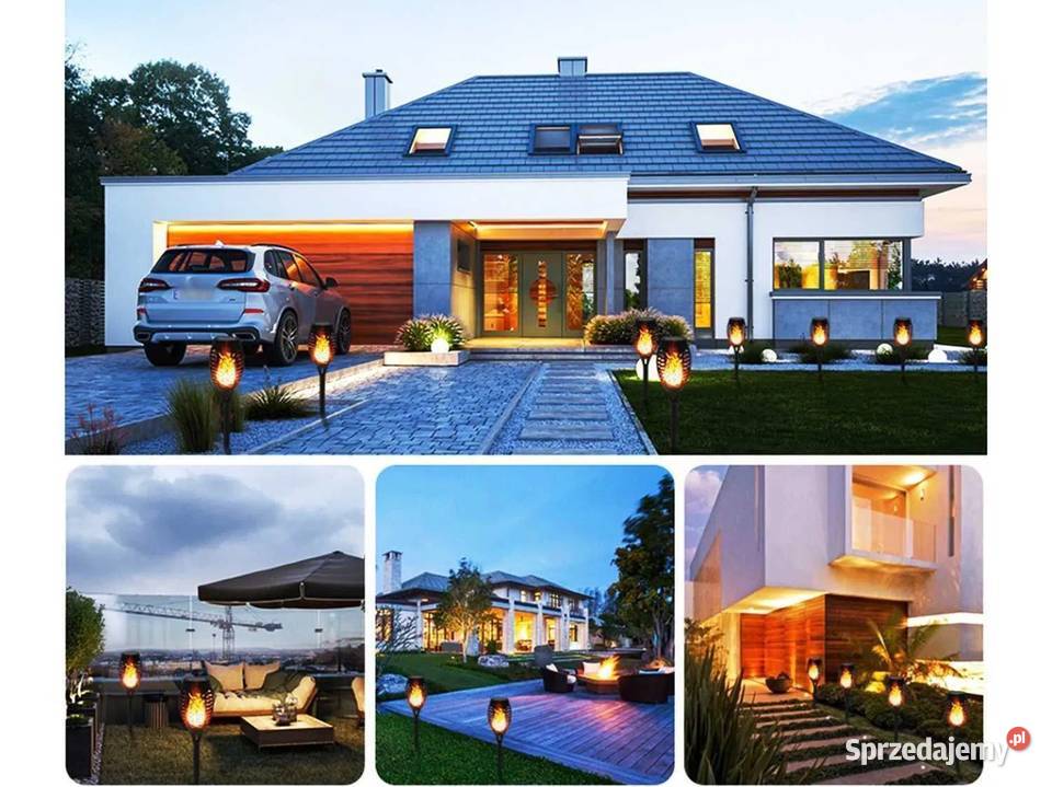 Lampa ogrodowa LED efekt płomienia 4 SZTUKI małopolskie