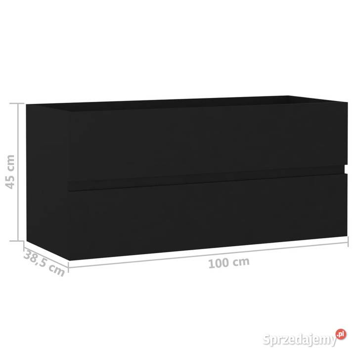 Szafka pod umywalkę czarna 100x385x45 WM804765 Warszawa
