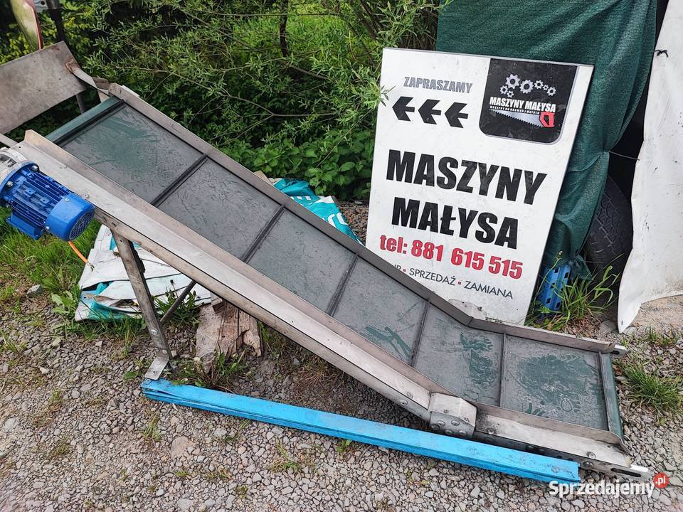 Podajnik taśmowy łamany taśmociąg do zrębki Maków Podhalański sprzedam