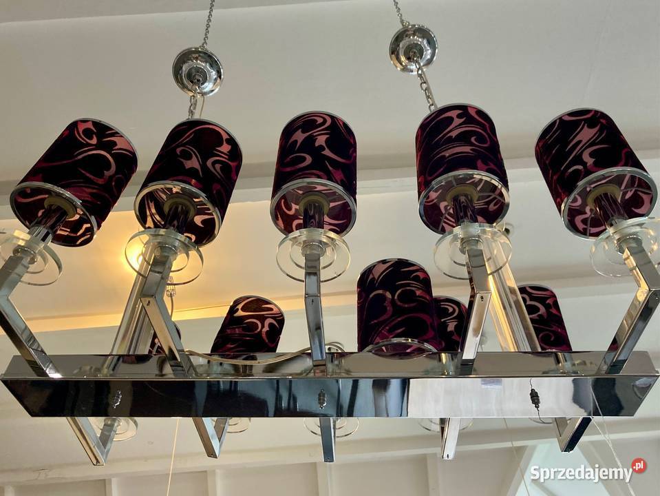 Elegancka lampa wisząca srebrna Opole