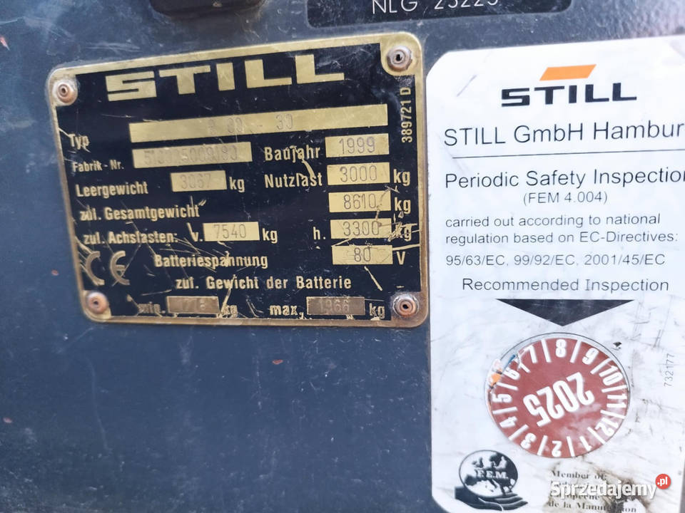 ózek widłowy Eklektyczny STILL R6030 udźwig 3 Strzyżew