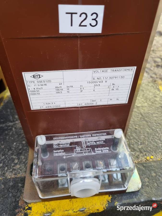Przekładniki napięciowe RITZ GSES 12D 1220kV pomorskie Gdańsk