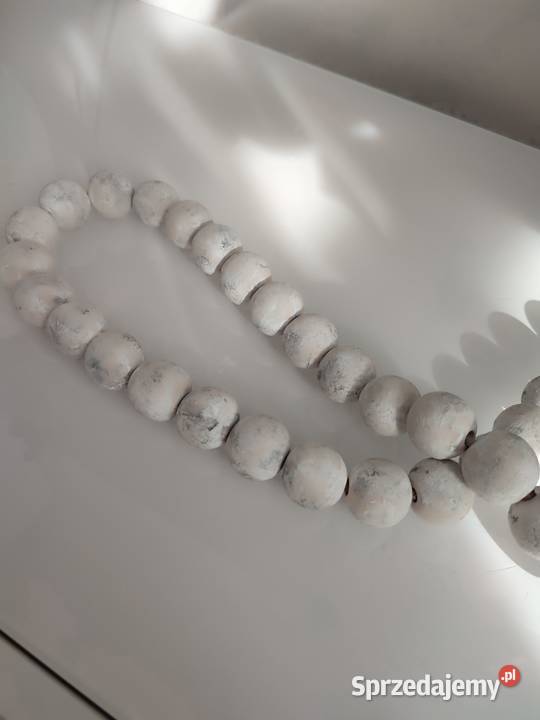 Girlanda z korali drewnianych boho vintage Sosnowiec