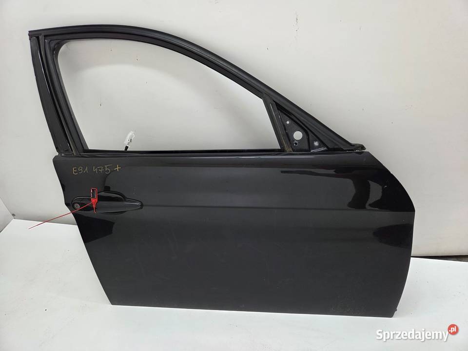 DRZWI PRAWE PRZEDNIE BMW E90 E91 475 BLACK osobowe Strzyżewice sprzedam