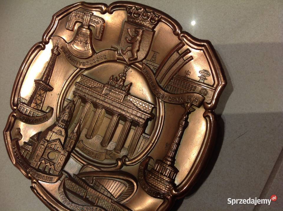 Stara Tabliczka Dekoracyjna BERLIN miedziana Nowa Sól