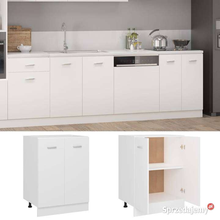 Szafka kuchenna biała 60x46x815 materiał Kuchenne