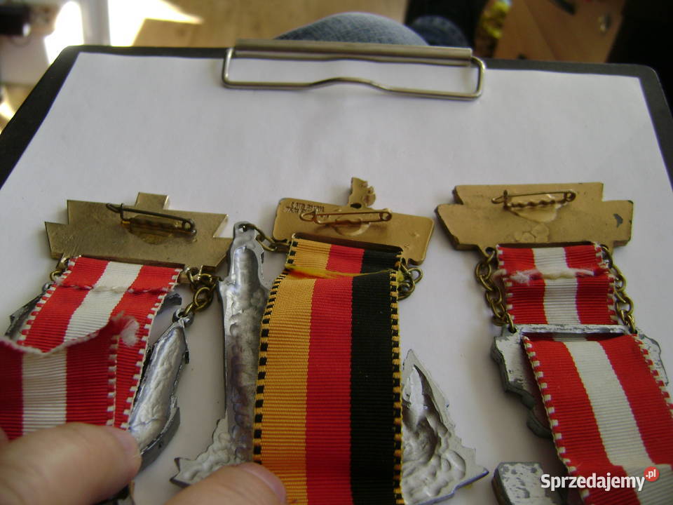 Starocie z PRL Medale niemieckie Zestaw 7 sztuk Militaria pomorskie Gdynia