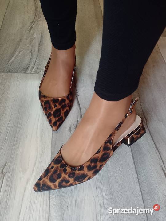 3940 Panterkowe baleriny wieczorowe z odkrytą małopolskie Kraków