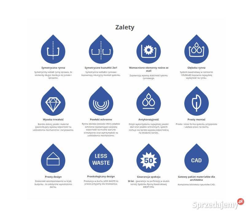 LEJ SPUSTOWY SYTEM RYNNY KWADRATOWEJ STAL Hajnówka