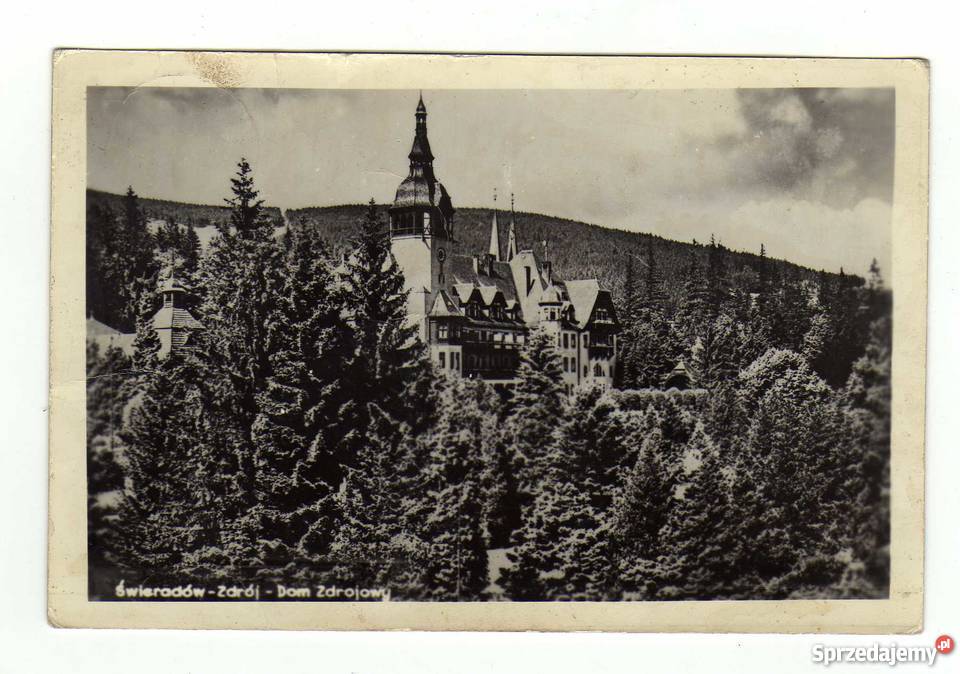 ŚWIERADÓW ZDRÓJ DOM ZDROJOWY POCZTÓWKA CZARNO Krynki