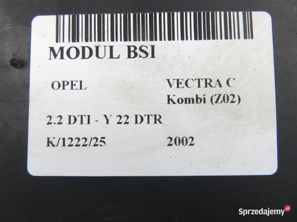 BSI OPEL VECTRA C 22 DTI Y 22 DTR 13170891 sprzedam
