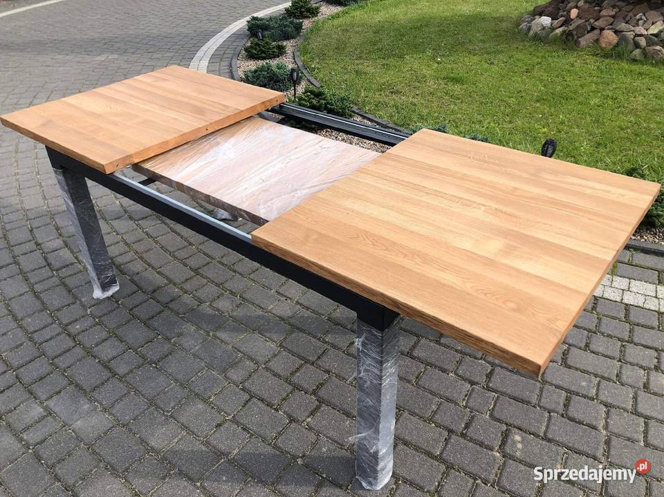 Stół loft industrial z dębu rozkładany 160cm wielkopolskie Poznań