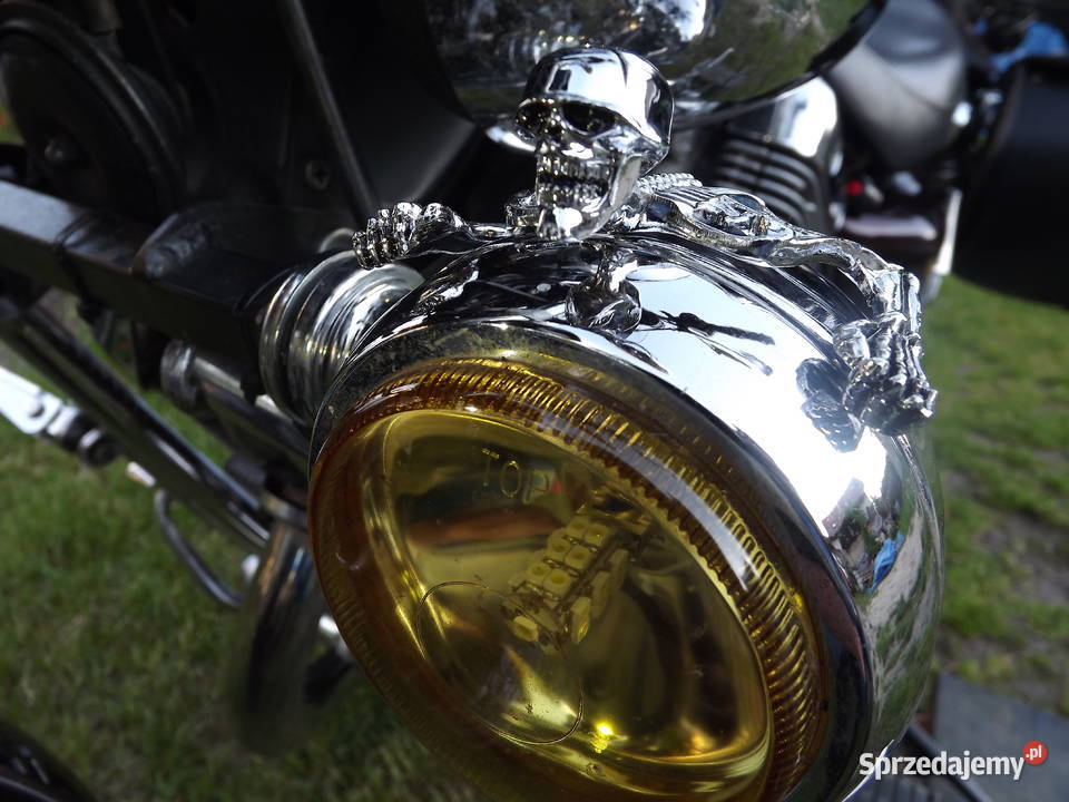 Ornament Chromowany na Lampę SZKIELET CZASZKA Konstantynów Łódzki