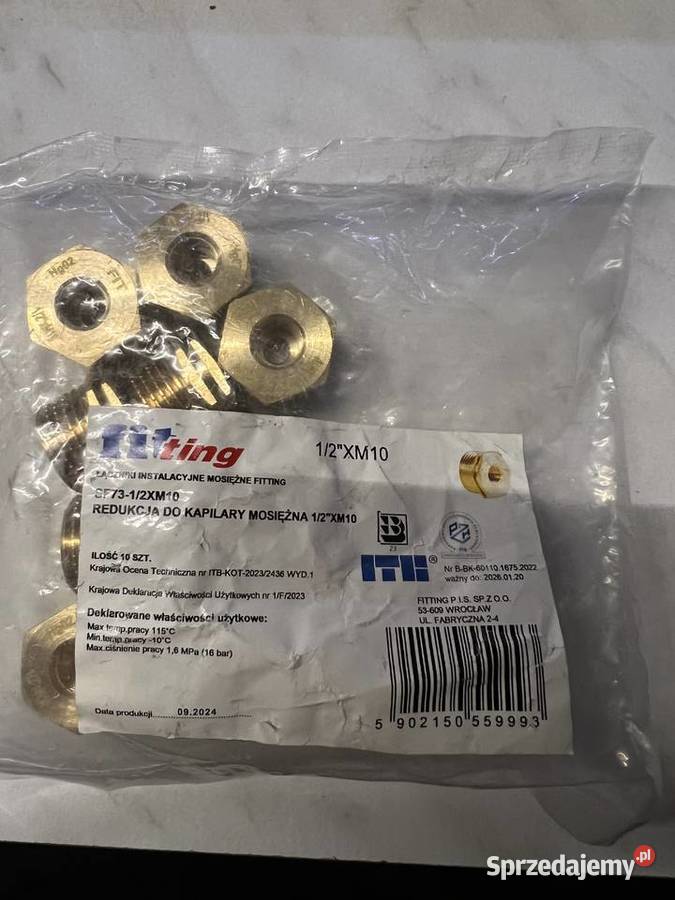 Redukcja do kapilary mosiężna 12 x m10 małopolskie Izdebnik