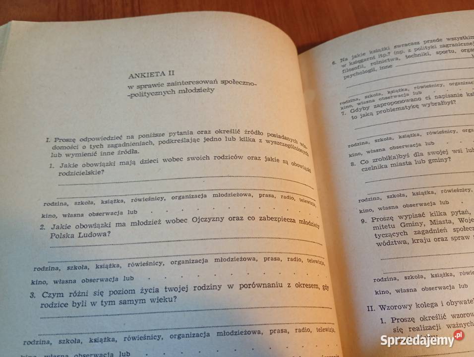 Wzór osobowy obywatela Polski Ludowej i jego Rok wydania 1978 Gdańsk