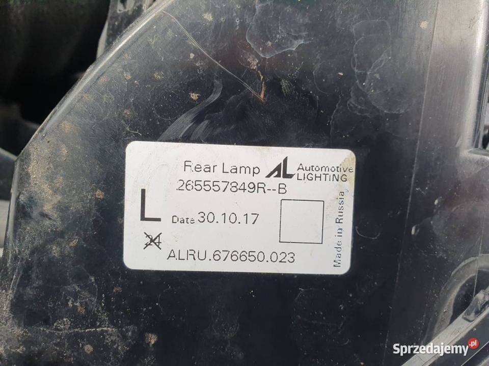 LAMPA LEWA TYŁ RENAULT CAPTUR 265557849R