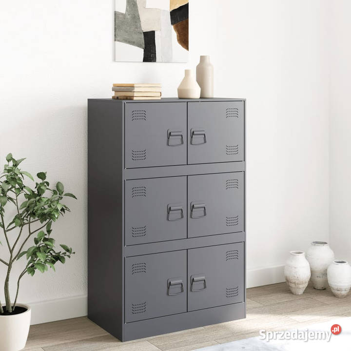 Szafka boczna antracytowa 67x39x107 stal Warszawa