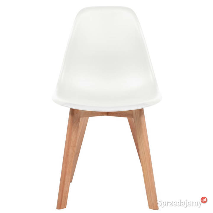 Krzesła stołowe 4 białe plastikowe WM244772 Warszawa sprzedam