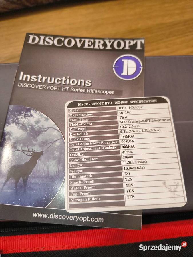 wiatrówka luneta montaż pokrowiec gotowy zestaw Wejherowo