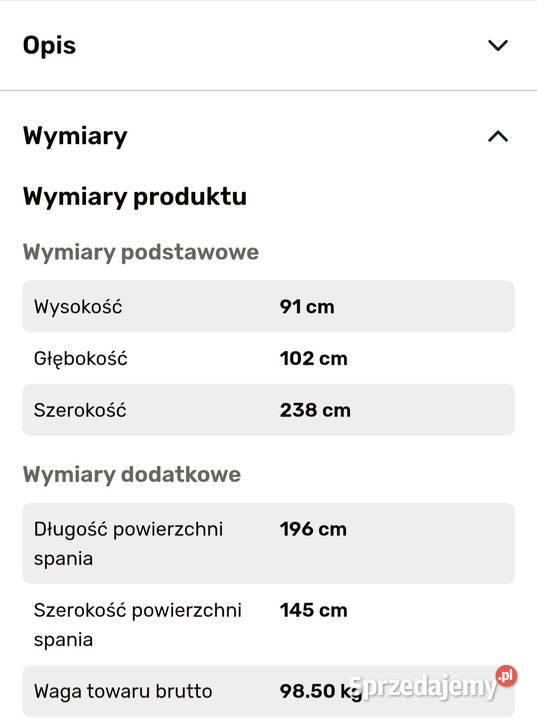 Sofa rozkładana Dallas Częstochowa