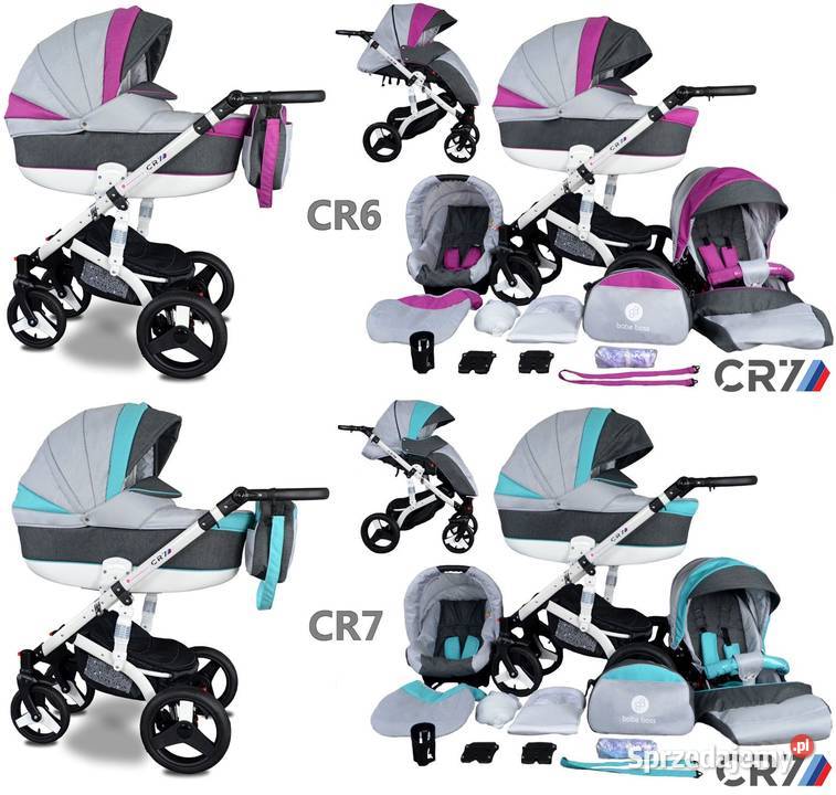 NOWY Wózek Dziecięcy CR7 zestaw 3w1 Fotelik Katowice