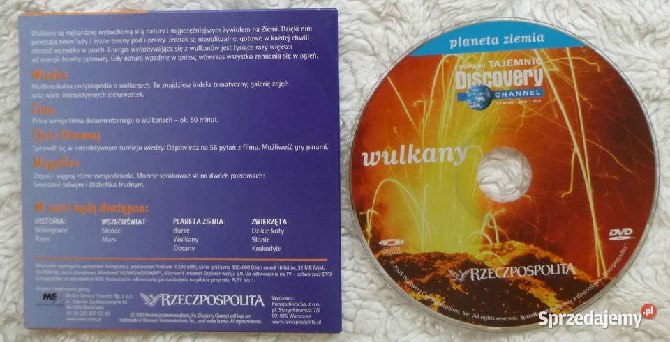 VCD film edukacyjny Wulkany Warszawa