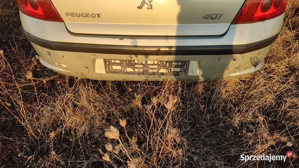 Zderzak tył tylny kompletny Peugeot 407 sedan wielkopolskie Książ Wielkopolski