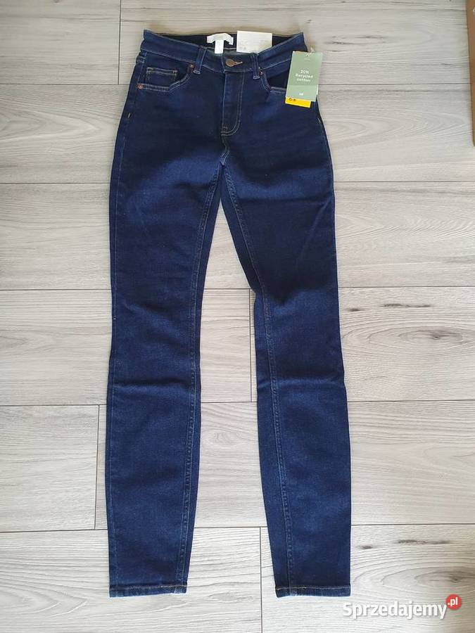 HM Jeansy skinny granatowe nowe 34 opolskie