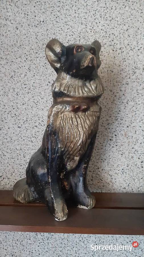 Gliniany pies skarbonka Figurki i rzeźby pomorskie Gdańsk