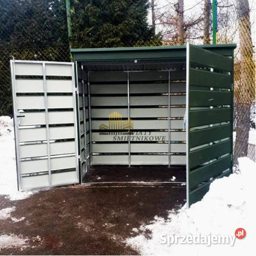 Wiata śmietnikowa 25x12m zielona Schowek Szczecinek