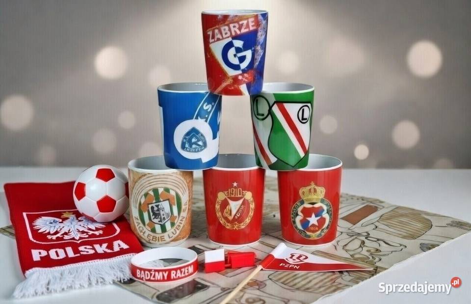 Zestaw prezentowy kibica Ekstraklasa 6 kubków Warszawa