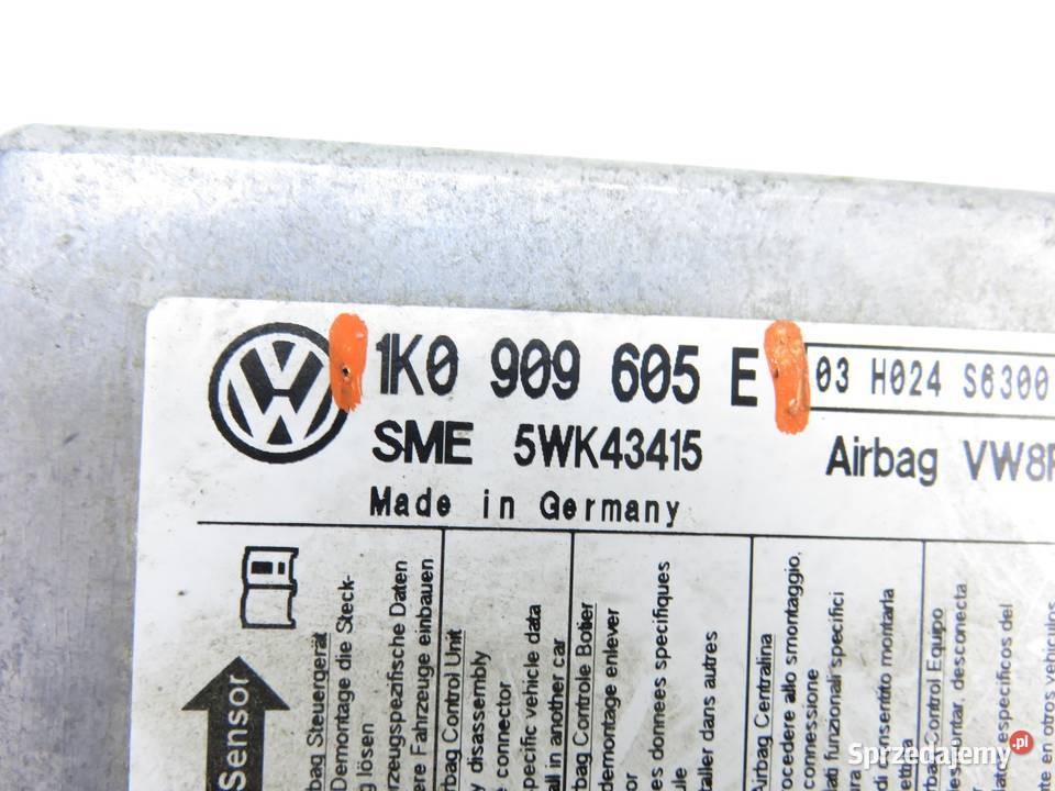 MODUŁ AIRBAG VW GOLF PLUS 5M1 521 1K0909605E