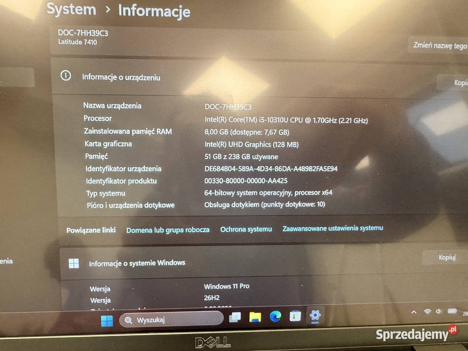 Dell LATITUDE 7410 Premium BIZNES Dotykowy 8GB sprzedam