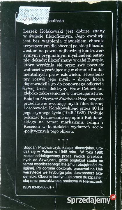 Odczytać Kołakowskiego Problem Boga Piwowarczyk religioznawstwo, nauki teologiczne Książki naukowe i popularnonaukowe Kraków sprzedam
