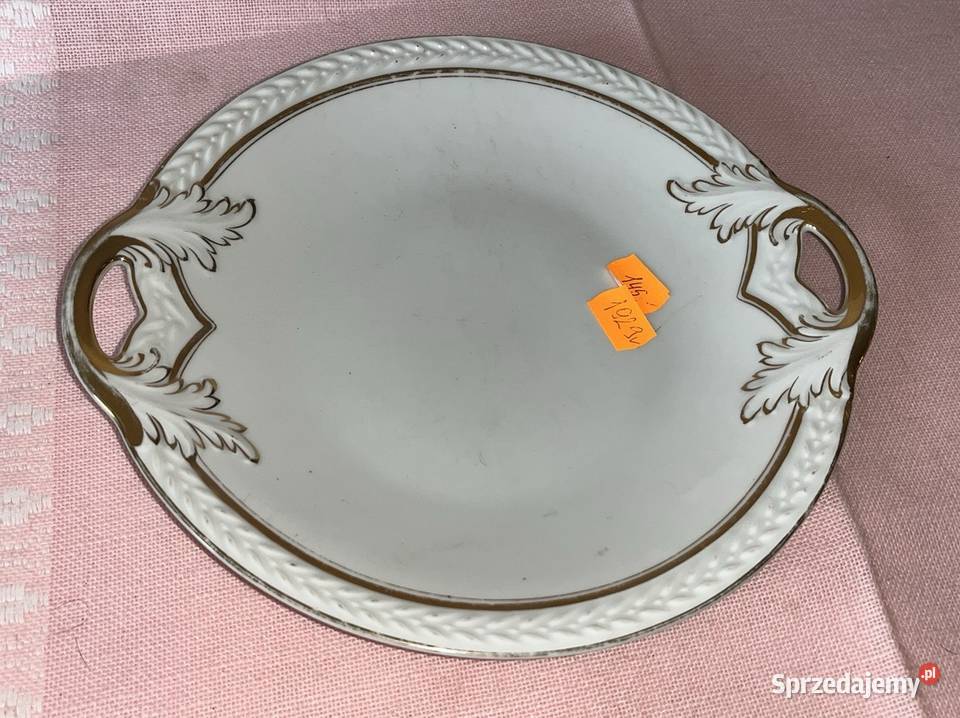 Secesyjna patera na ciasto wyprodukowana Carl Gdańsk