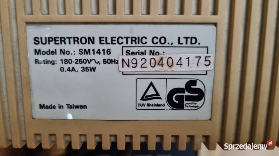 monitor CRT z lat 90tych VGA SUPERCOM SM1416 Opole sprzedam