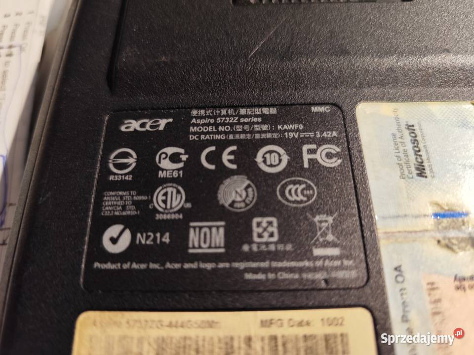 Laptop Acer Aspire5732Z Acer