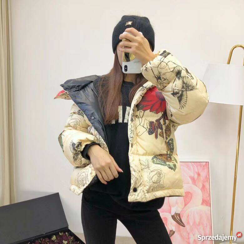 Piekna damska kurtka MONClER ZIMOWA Warszawa Sprzedajemy.pl żółta kurtka moncler