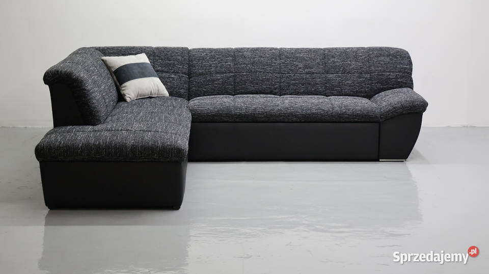 TPD Narożnik z funkcją spania czarny kolor wielkopolskie