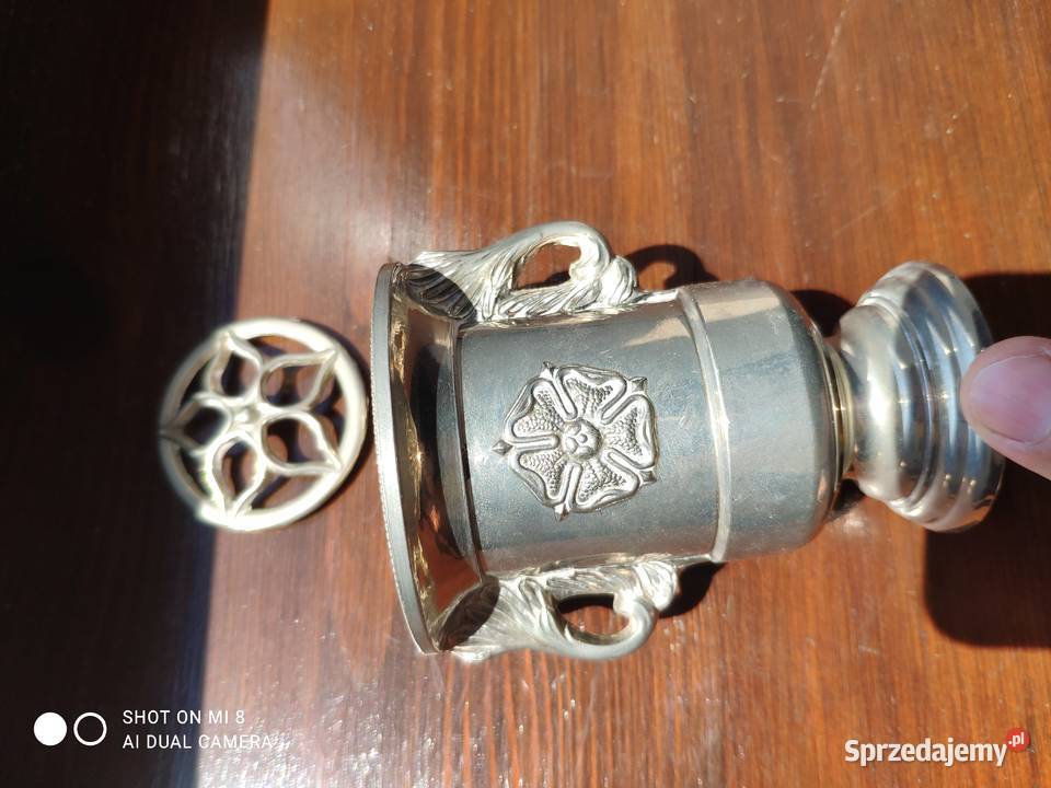 Stary cynowy cynkalowy dzbanek flakon Kraków