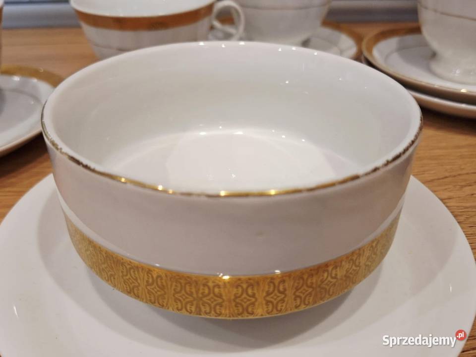 Salaterka porcelana złocona warmińsko-mazurskie Braniewo