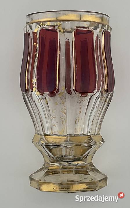 Antyczny kielich Biedermeier Egermann Moser Kraków
