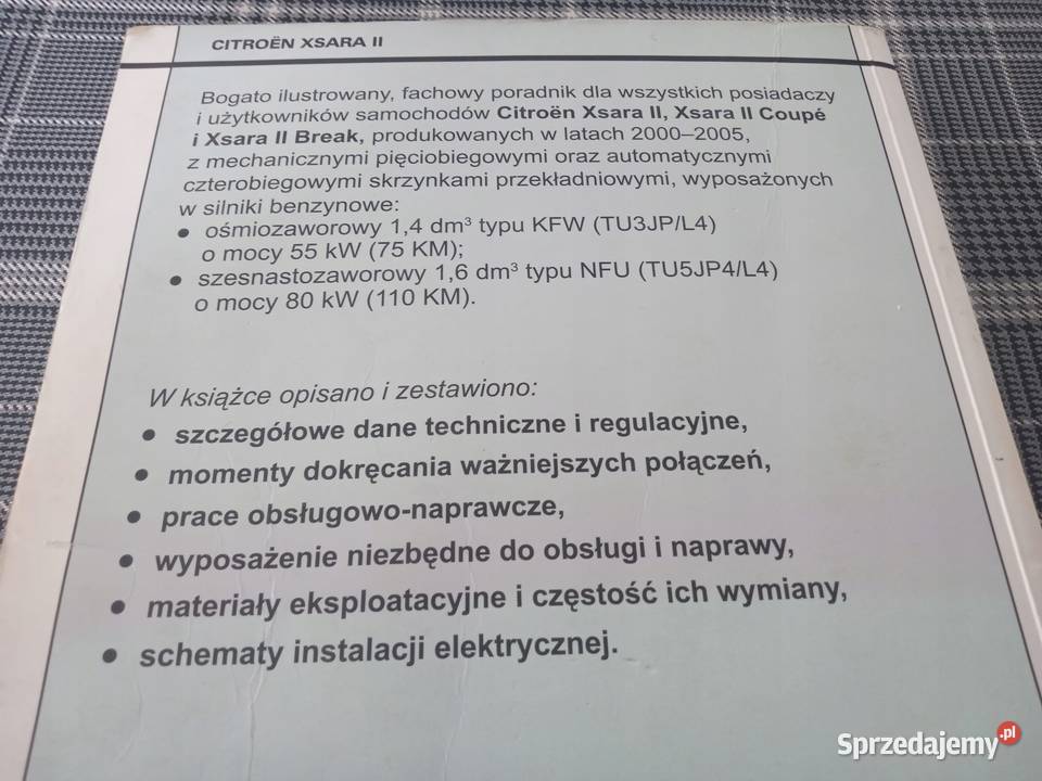 CITROEN XSARA 2 Sam Naprawiam Instrukcja Napraw Poradniki, albumy i reportaże łódzkie Łódź